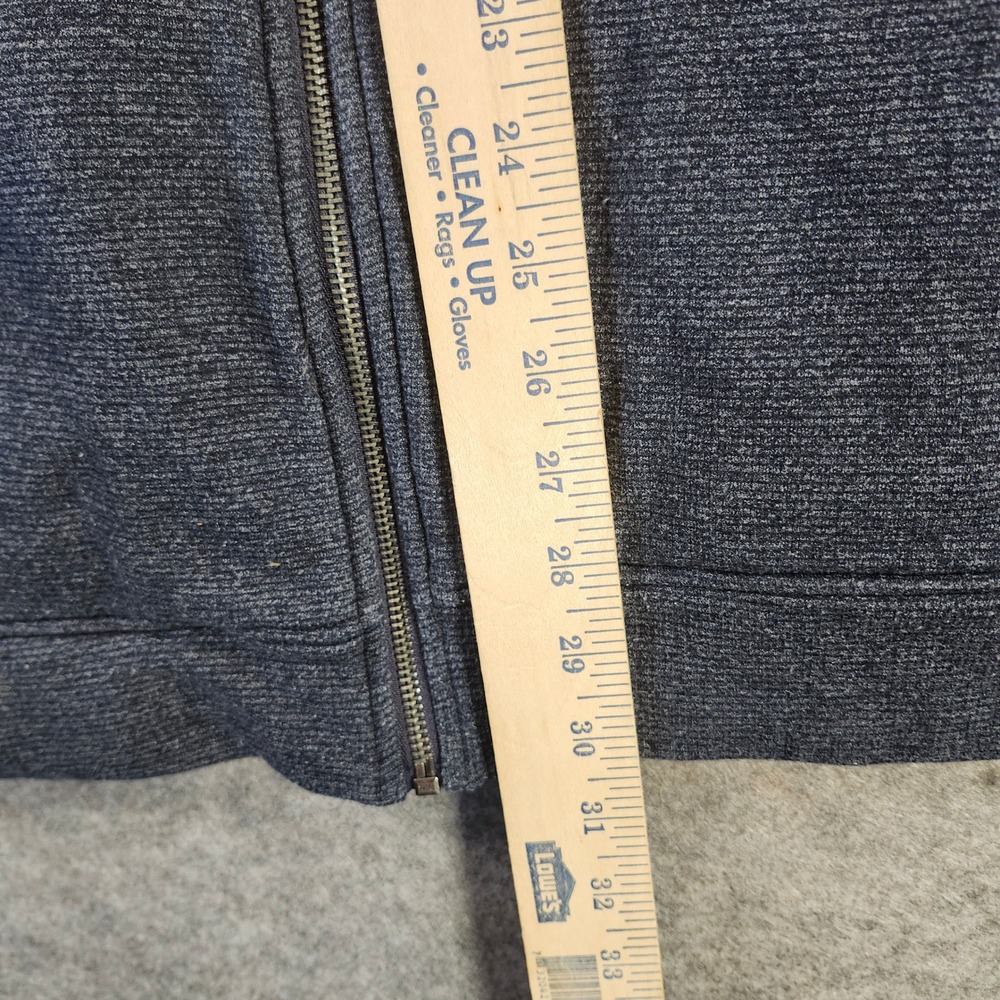 Calvin Klein Mens XXL Full Zip Sweatshirt Blue Marled Mixed Media Fleece Jacket‎ - Picture 4 of 13